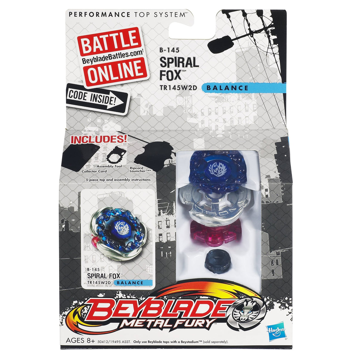 “PRE ORDER” Hasbro Beyblade Metal Fury— Spiral Fox TR145W2D