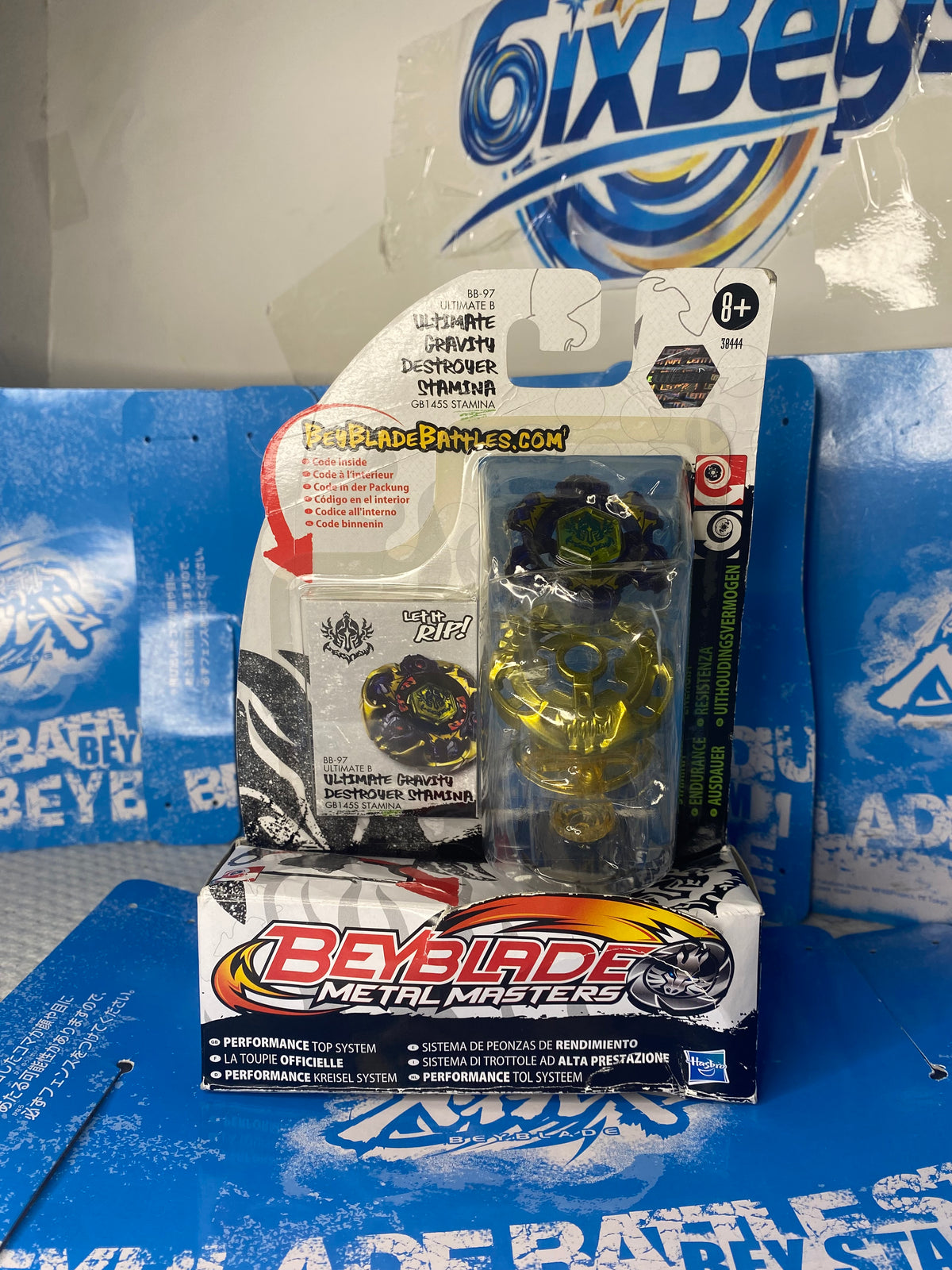 Hasbro Beyblade Metal Masters— Gold Gravity Destroyer GB145S Stamina(Not Mint)
