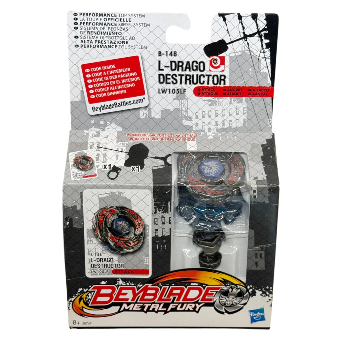 “PRE ORDER” Hasbro Beyblade Metal Fury — New L-Drago Destructor LW105LF